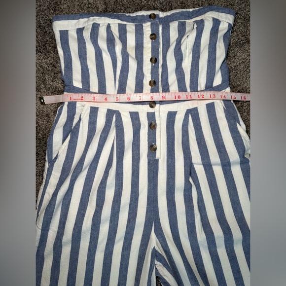American Eagle Striped Blue and White Jumpsuit‎ - Picture 12 of 15